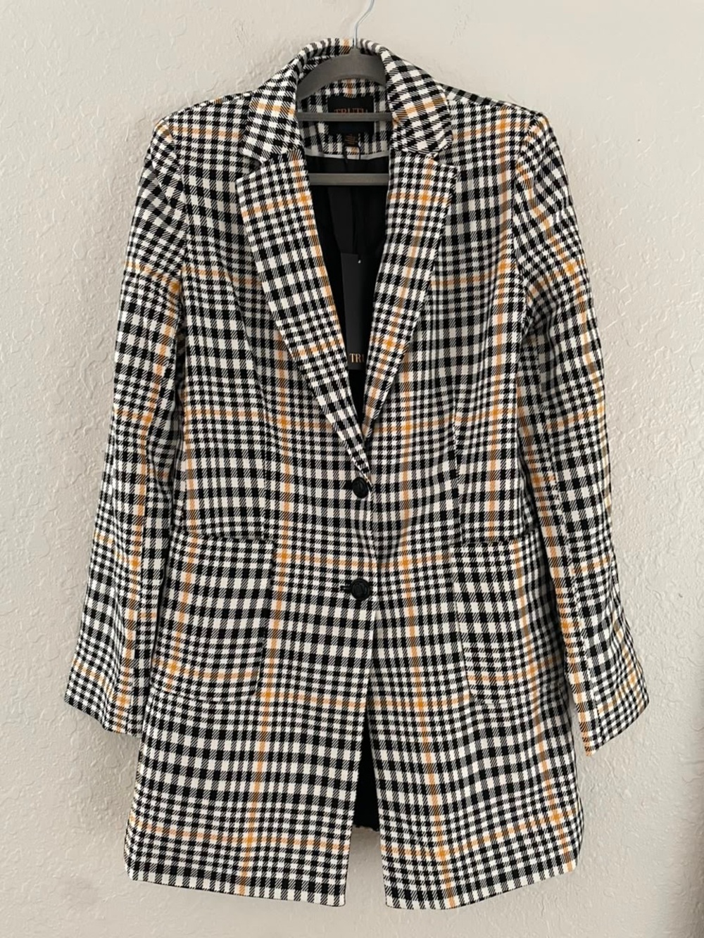 Truth by Republic Women's Checked Windowpane Blazer